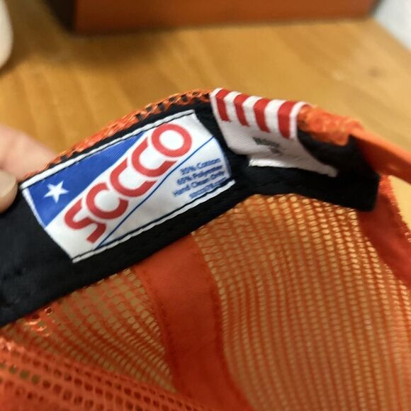 Blank Trucker Hats | Mesh Trucker Hats - Classic Caps: Made  Vintage SOCCO Orange snapback hat Made In USA Trucker mesh